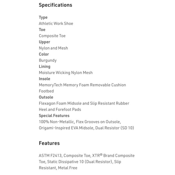 REEBOK Flexagon 3.0 Athletic Work Shoe RB429 Size 12 Burgundy NEW Comp Toe - Picture 15 of 16